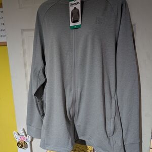 Bench Gray Full-Zip Jacket With Zip Pockets Size XL NWT